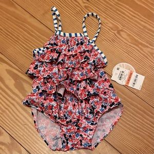 12M One Piece Bathing Suit in Floral Pattern NWT